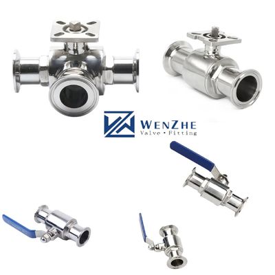 OEM Support SS304 1/4''-4.0'' Homebrew Tri-Clamp Ball Valve Stainless Steel Sanitary Valve