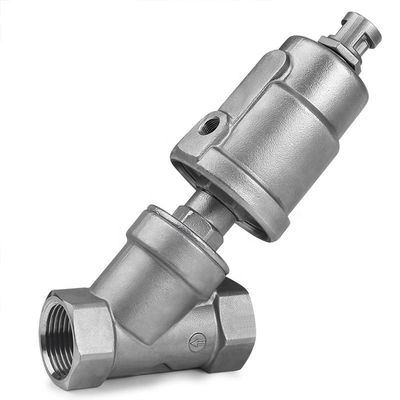 Stainless Steel Pneumatic Angle Seat Valve with Customized Design and Hexagon Head