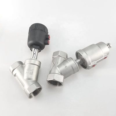 Stainless Steel Pneumatic Angle Seat Valve with Customized Design and Hexagon Head
