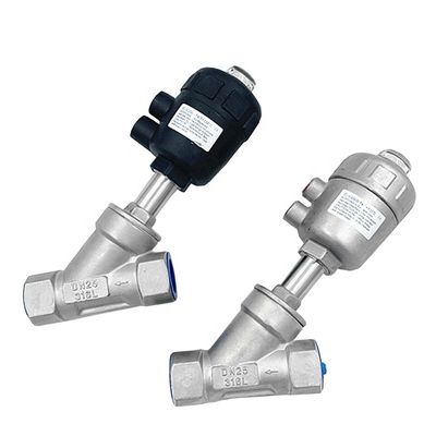 Stainless Steel Pneumatic Angle Seat Valve with Customized Design and Hexagon Head