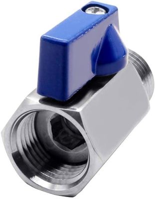 Stainless Steel 301/304/316 1/2" Mini Ball Valve Female x Male NPT Thread Shut-Off Valve