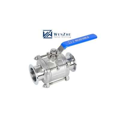 Hygienic Sanitary 3-piece Ball Valve with Forged Design and Clamp Connection in CF8M SS