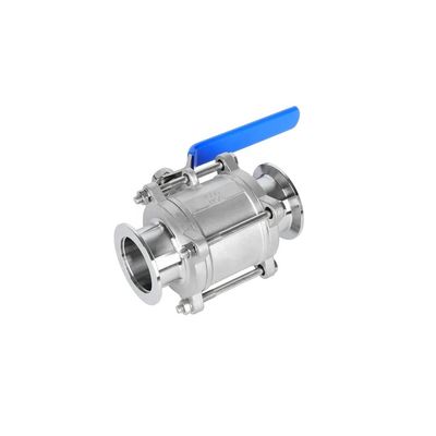 Hygienic Sanitary 3-piece Ball Valve with Forged Design and Clamp Connection in CF8M SS