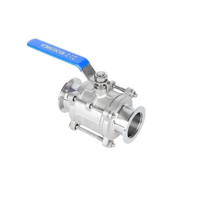 Hygienic Sanitary 3-piece Ball Valve with Forged Design and Clamp Connection in CF8M SS