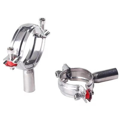 WZ Sanitary SS 304 316 Single Pin Clamp Tri Clamp Fittings Pipe Hanger Pipe Holder 1/8"--4