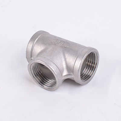 1/2" Tee Female NPT T Shaped 3 Way Cast Pipe Fitting OEM Support Stainless Steel 304