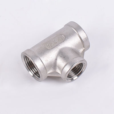 1/2" Tee Female NPT T Shaped 3 Way Cast Pipe Fitting OEM Support Stainless Steel 304
