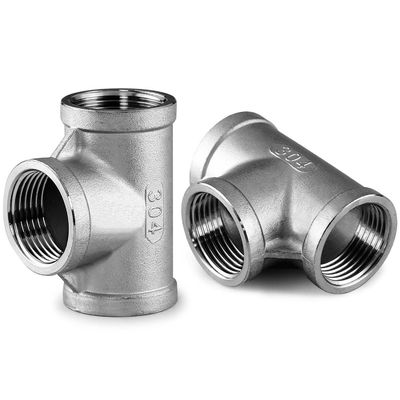1/2" Tee Female NPT T Shaped 3 Way Cast Pipe Fitting OEM Support Stainless Steel 304