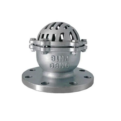 Silver Stainless Steel 304 316 Flanged Foot Valve with Screwed End and Butterfly Design