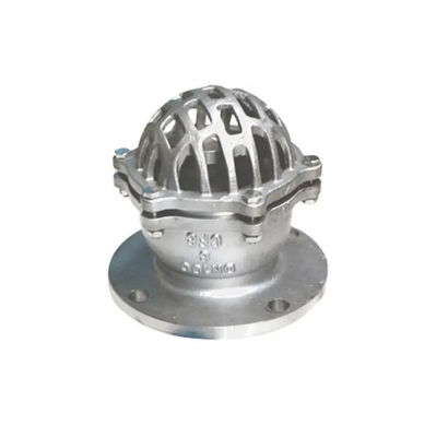 Silver Stainless Steel 304 316 Flanged Foot Valve with Screwed End and Butterfly Design