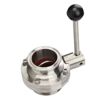 General Manual Sanitary Butterfly Valve for Milk Water Forged Stainless Steel 304 316