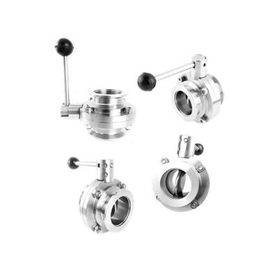 General Manual Sanitary Butterfly Valve for Milk Water Forged Stainless Steel 304 316