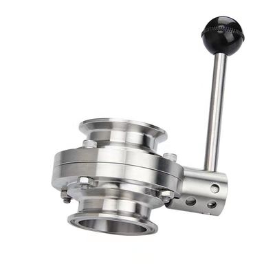 General Manual Sanitary Butterfly Valve for Milk Water Forged Stainless Steel 304 316
