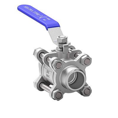 Male Connection Stainless Steel 304 316 Weld 3 Piece Ball Valve for Joining Pipe Lines