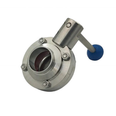 Hygienic Grade Dairy Food Stainless Steel 304 316 Sanitary Welded Manual /TC Butterfly Valve 3A DIN