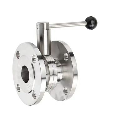 Stainless Steel Sanitary 304 316 DN150 Butterfly Valve 3A DIN