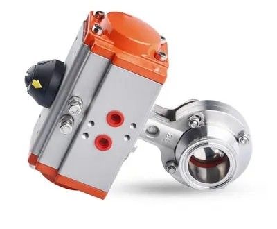 Sanitary Silver Stainless Steel 304 316 Pneumatic Welded/Clamp Butterfly Valve 3A