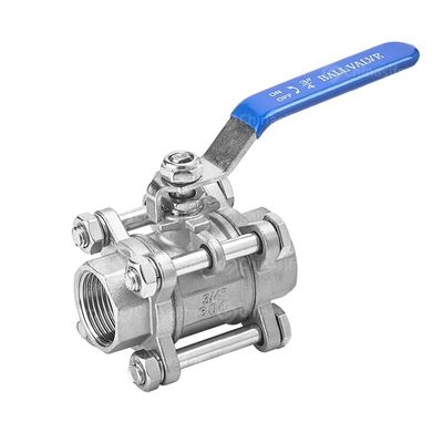 Stainless Steel 304/316 3 Piece Type Screw Thread Ball Valve NPT BSPT G for Heavy-Duty