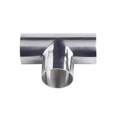 SS304 CF8 Stainless Steel Welded Polishing Sanitary Pipe Fitting 3 Way Tees ISO DIN