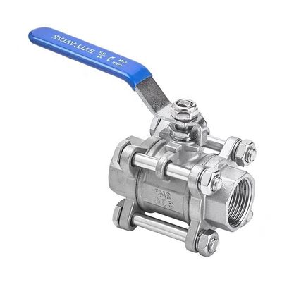 Stainless Steel 304/316 3 Piece Type Screw Thread Ball Valve NPT BSPT G for Heavy-Duty