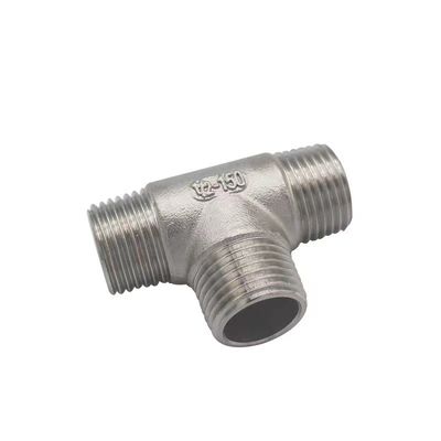 3 Way Stainless Steel 1/2" NPT Male Threaded T Pipe Hose Fitting Casted Male Tee Fitting