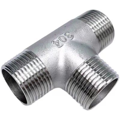 3 Way Stainless Steel 1/2" NPT Male Threaded T Pipe Hose Fitting Casted Male Tee Fitting