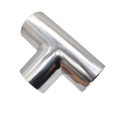 SS304 CF8 Stainless Steel Welded Polishing Sanitary Pipe Fitting 3 Way Tees ISO DIN