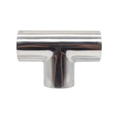 SS304 CF8 Stainless Steel Welded Polishing Sanitary Pipe Fitting 3 Way Tees ISO DIN