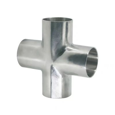 Stainless Steel 316 304 Cylindrical Head Code 4 Way Cross Pipe Fitting for Industrial
