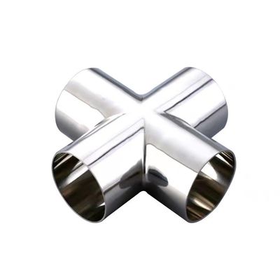 Stainless Steel 316 304 Cylindrical Head Code 4 Way Cross Pipe Fitting for Industrial