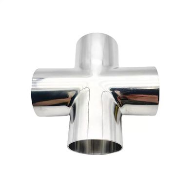 Stainless Steel 316 304 Cylindrical Head Code 4 Way Cross Pipe Fitting for Industrial
