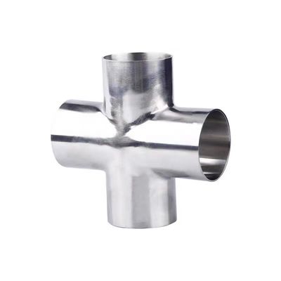 Stainless Steel 316 304 Cylindrical Head Code 4 Way Cross Pipe Fitting for Industrial