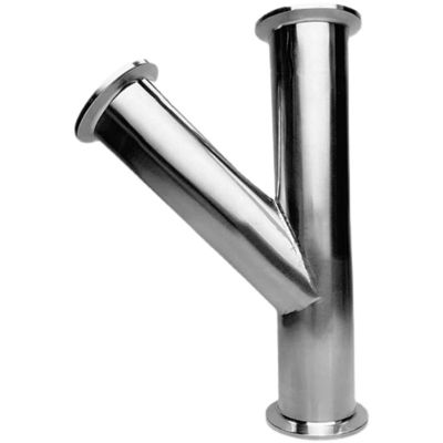 Quick Install Stainless Steel 304 316 Sanitary Clamped Lateral Tee 45 Degree Y Branch Pipe Fitting