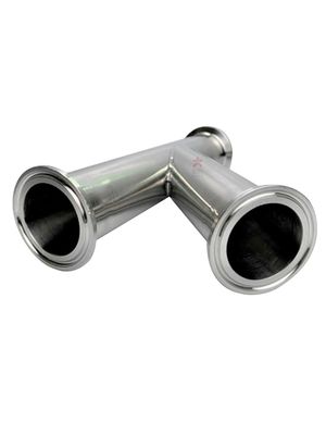 Quick Install Stainless Steel 304 316 Sanitary Clamped Lateral Tee 45 Degree Y Branch Pipe Fitting