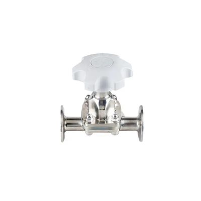 Forged Silver Stainless Steel Manual Tri Clamp Diaphragm Valve For Manual Operation