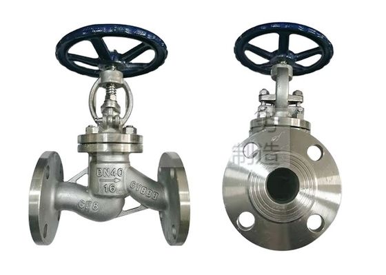 PN16 Medium Temperature S Type Stainless Steel Globe Valve for Light Duty Flow Control
