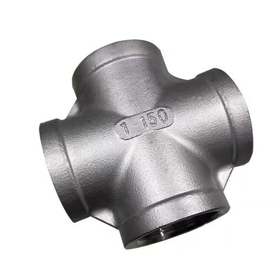 Stainless Steel 3/4" Female 4 Way Cross Cast Pipe Fitting Coupling for Connection
