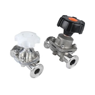 Silver Clamp Diaphragm Valve For General Industry Sanitary Grade