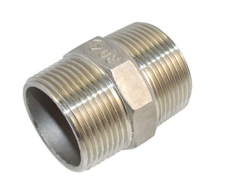 1-1/4" x 1-1/4" NPT Male Threaded Hex Nipple Stainless Steel 304 Quick Coupler Pipe Fitting