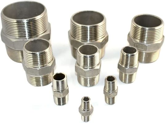 1-1/4" x 1-1/4" NPT Male Threaded Hex Nipple Stainless Steel 304 Quick Coupler Pipe Fitting