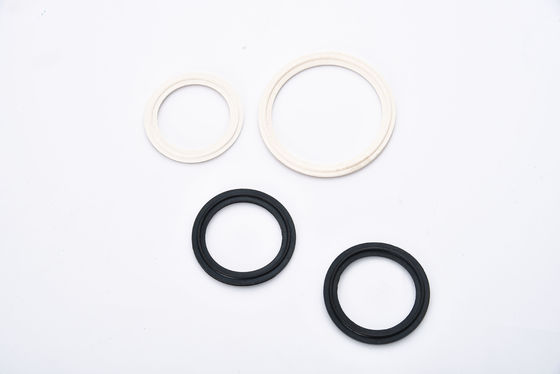 Food Grade White Tri Clamp Pipe Sanitary Silicone PTFE Gasket with EPDM Rubber Ferrule