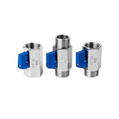 Equal Flow Standard Mini Type Ball Valve in 304 316 Sanitary Stainless Steel Material