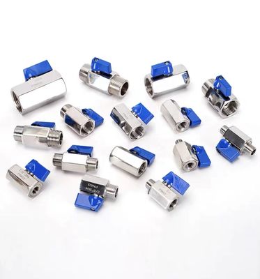Equal Flow Standard Mini Type Ball Valve in 304 316 Sanitary Stainless Steel Material
