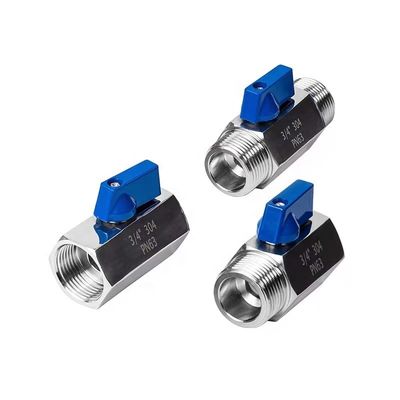 Equal Flow Standard Mini Type Ball Valve in 304 316 Sanitary Stainless Steel Material