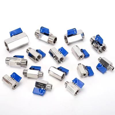 Equal Flow Standard Mini Type Ball Valve in 304 316 Sanitary Stainless Steel Material