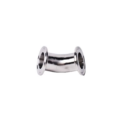 Round 45 Degree Welding Elbow Bend Pipe Fitting for Sanitary Stainless Steel 304 346L