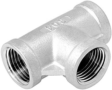 Stainless Steel T-Shaped Pipe Fitting with 3/4" NPT Female Thread and Equal Head Code