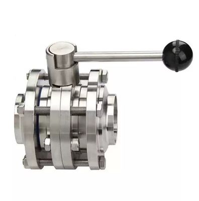 1''-8'' Stainless Steel 301/304/316 Welding Butterfly Valve for Sanitary Flow Control