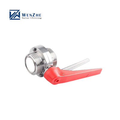 Sanitary SS304 /316L Manual Male Threaded Butterfly Valves ODM