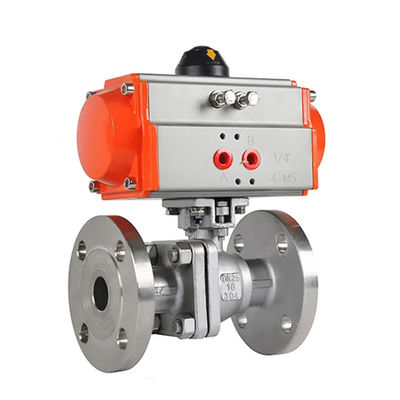 2 Inch Stainless Steel Pneumatic Flanged Actuator Ball Valve with Welding Connection